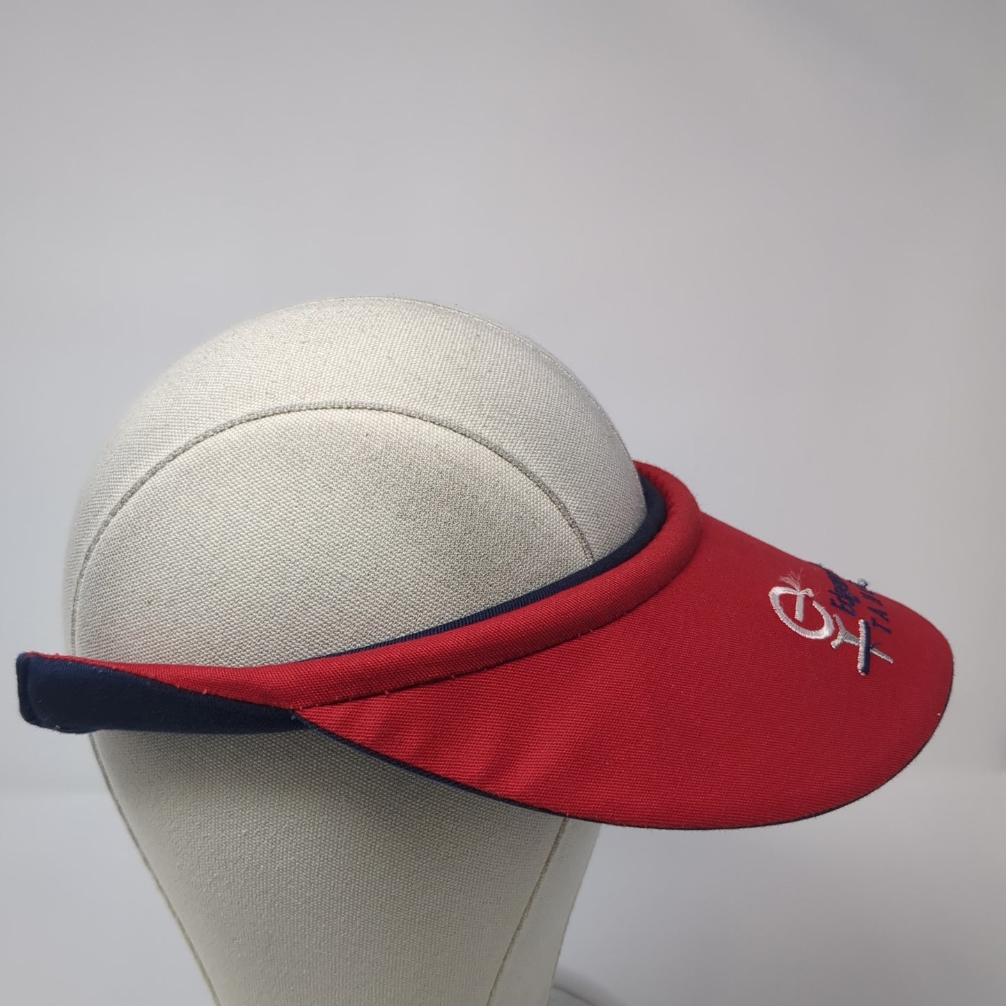 Edgewood Tahoe Clip On Sun Visor Hat Red One Size Embroidered Outdoor
