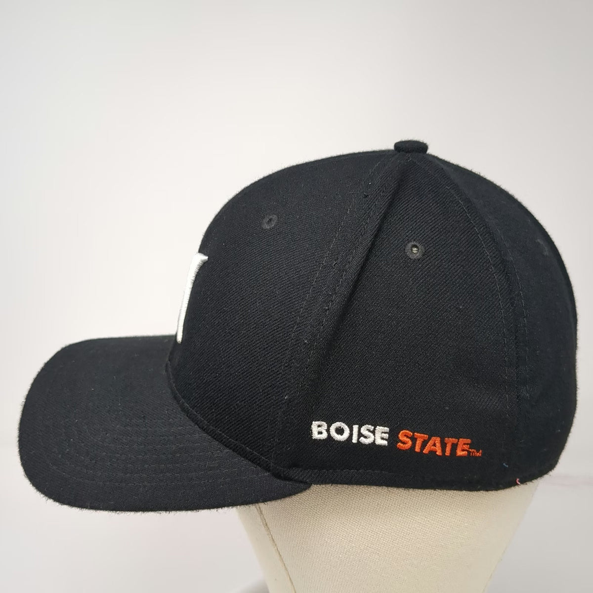 Hurley Baseball Cap Black One Size Boise State Embroidered Logo Stretch Fit Hat