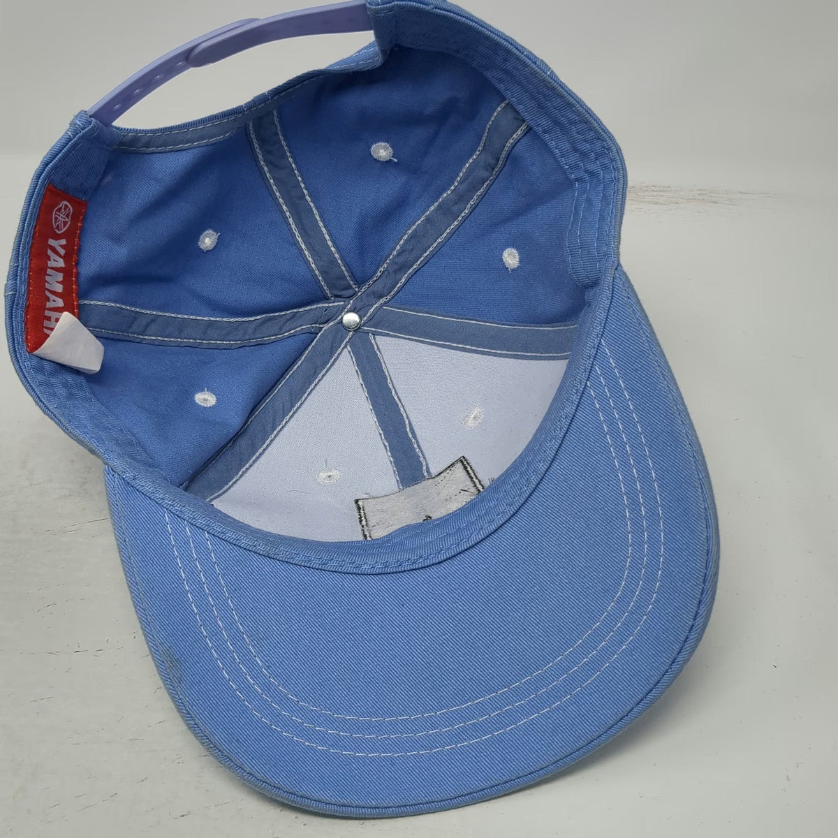 Yamaha Snapback Blue One Size Boats Shield Patch Contrast Stitch Cotton Hat