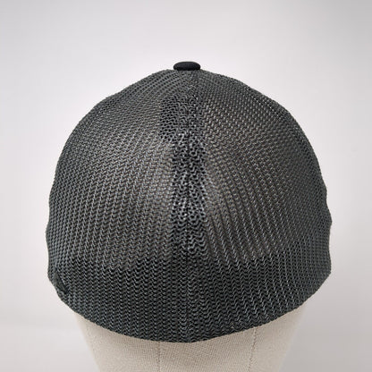 Letter N Fitted Mesh Back Trucker Hat Gray 7 3/8-8 Embroidered 6 Panel