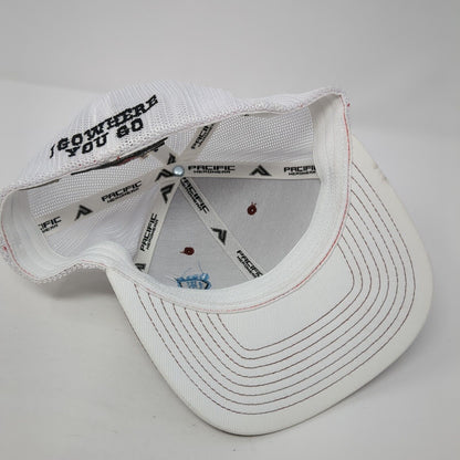 I Go Where You Go Fitted Trucker Hat Red 7 3/8-8 Mesh Back Colorblock