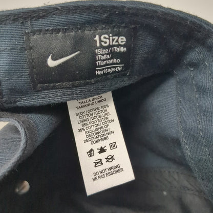 Nike Baseball Cap Blue One Size Heritage 86 Embroidered Logo Slideback Hat