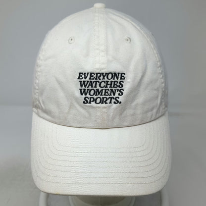 Nike Baseball Cap White L Everyone Watches Women's Sports Slideback Cotton Hat