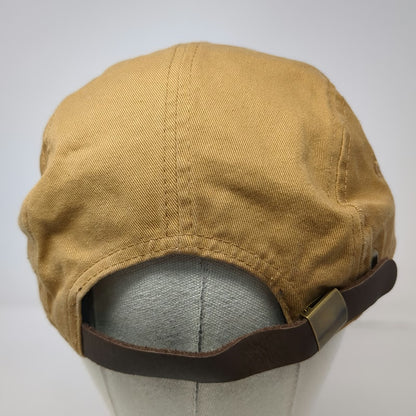 Pukka 5 Panel Brown Black Blue One Size Leather Strapback Cotton Tree Logo Hat