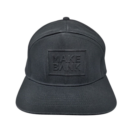 Make Bank Snapback Hat Black One Size Adjustable Clickbank Vent Holes