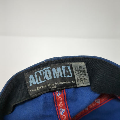 Superman Fitted Hat Blue One Size A-Flex Embroidered Vented Holes 6 Panel Anoma