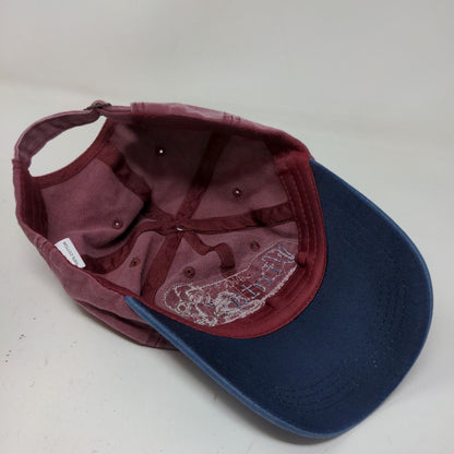 Unbranded Men's Slideback Hat Red Blue Patch Big Logo Human Skeeeton Skull