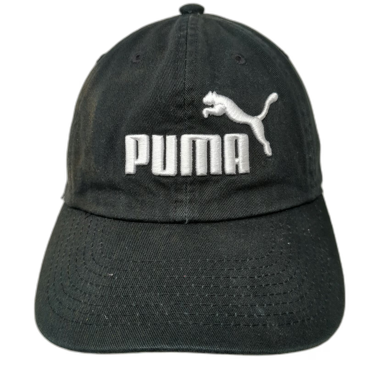 Puma Baseball Cap Black One Size Cotton Logo Strapback Adjustable Athletic Hat