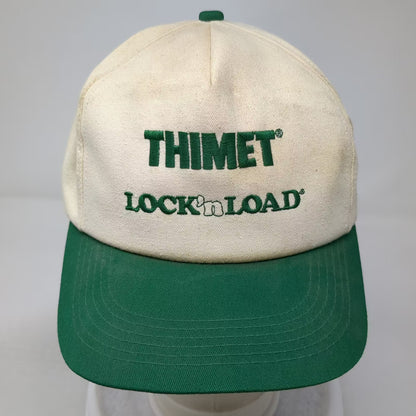 K-Products Thimet Lock 'n Load 5 Panel Hat White Green One Size Vintage USA