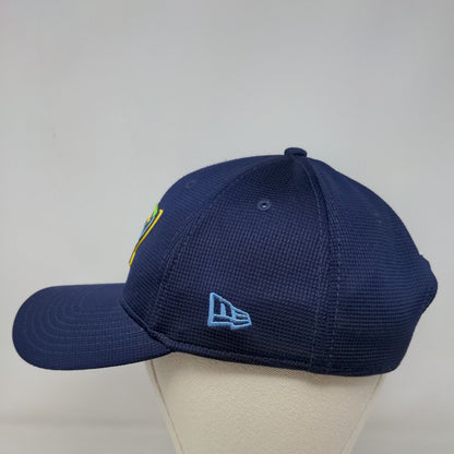 New Era 9Forty Men's Snapback Hat Blue OSFM Tampa Bay Rays 3D Logo Polyester