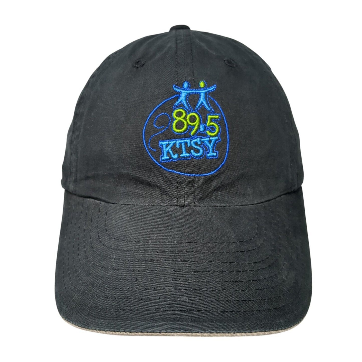 89.5 KTSY Strapback Hat Black One Size Embroidered Port Authority