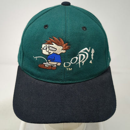 Big Boy Headgear Snapback Green One Size Hat Oops Peeing Boy Two Tone Graphic