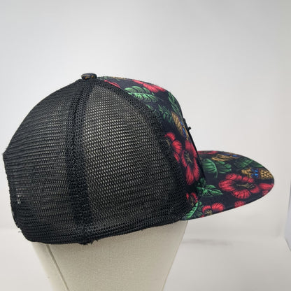 Combat Iron Apparel Co Trucker Hat Black Red Green One Size Pineapple Skull