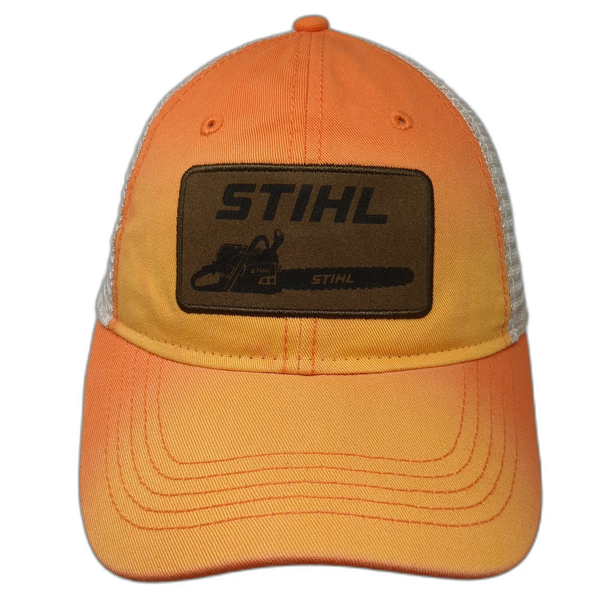 Stihl Trucker Hat Orange One Size Chainsaw Patch Mesh Snapback Licensed Apparel