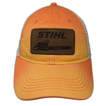 Stihl Trucker Hat Orange One Size Chainsaw Patch Mesh Snapback Licensed Apparel