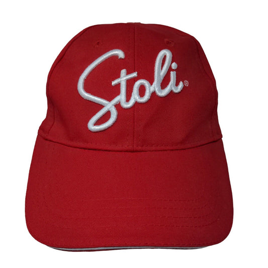 Stoli Vodka Men's Strapback Hat Red Adjustable Embroidered Logo Beer