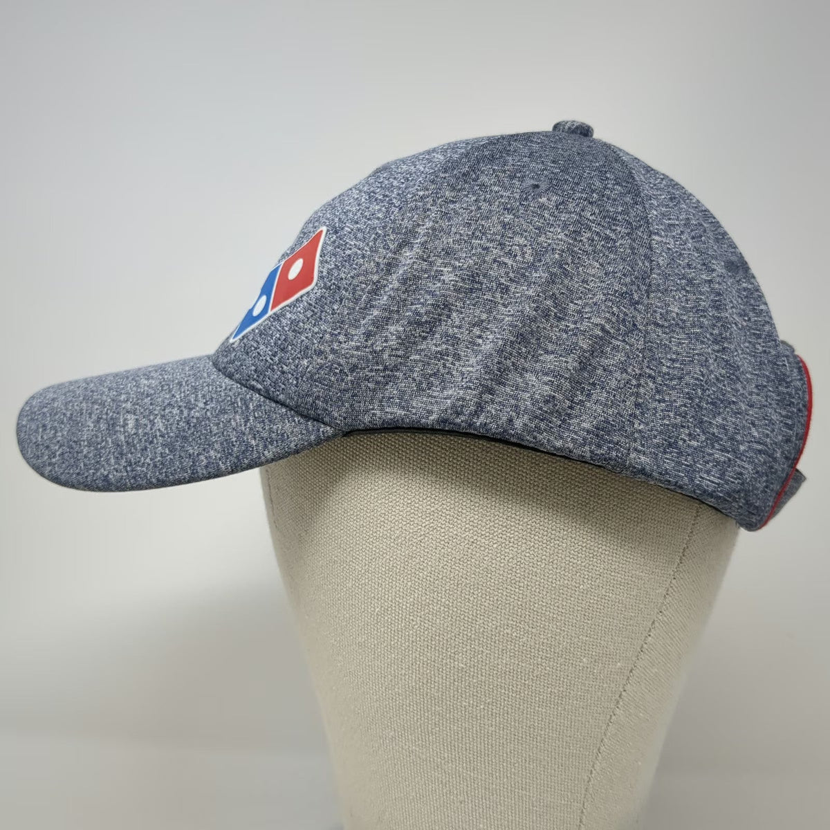 Domino's Pizza Baseball Cap Blue OSFM Reflective Stripe Strapback Hat Heathered