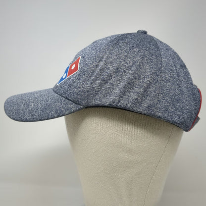 Domino's Pizza Baseball Cap Blue OSFM Reflective Stripe Strapback Hat Heathered
