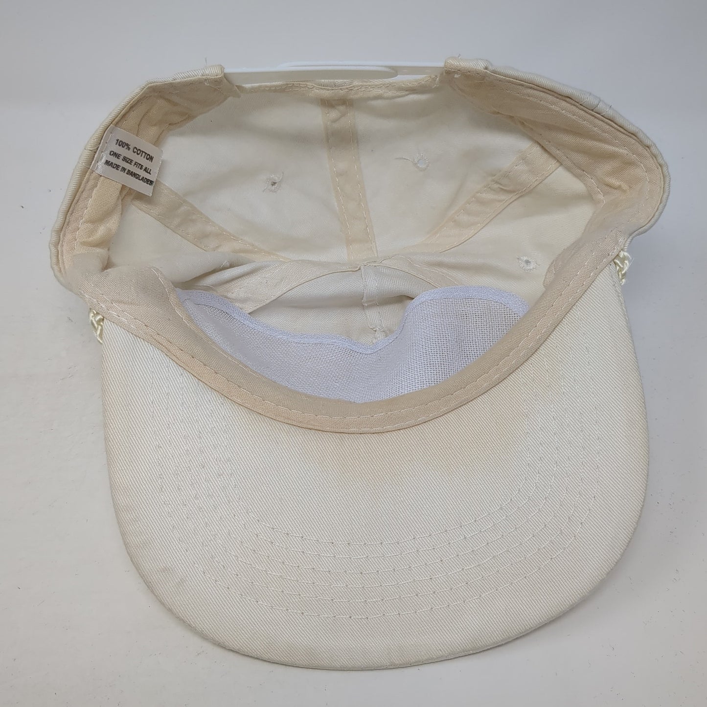 Troy State Bank Snapback Hat White One Size Adjustable Vented Holes Rope