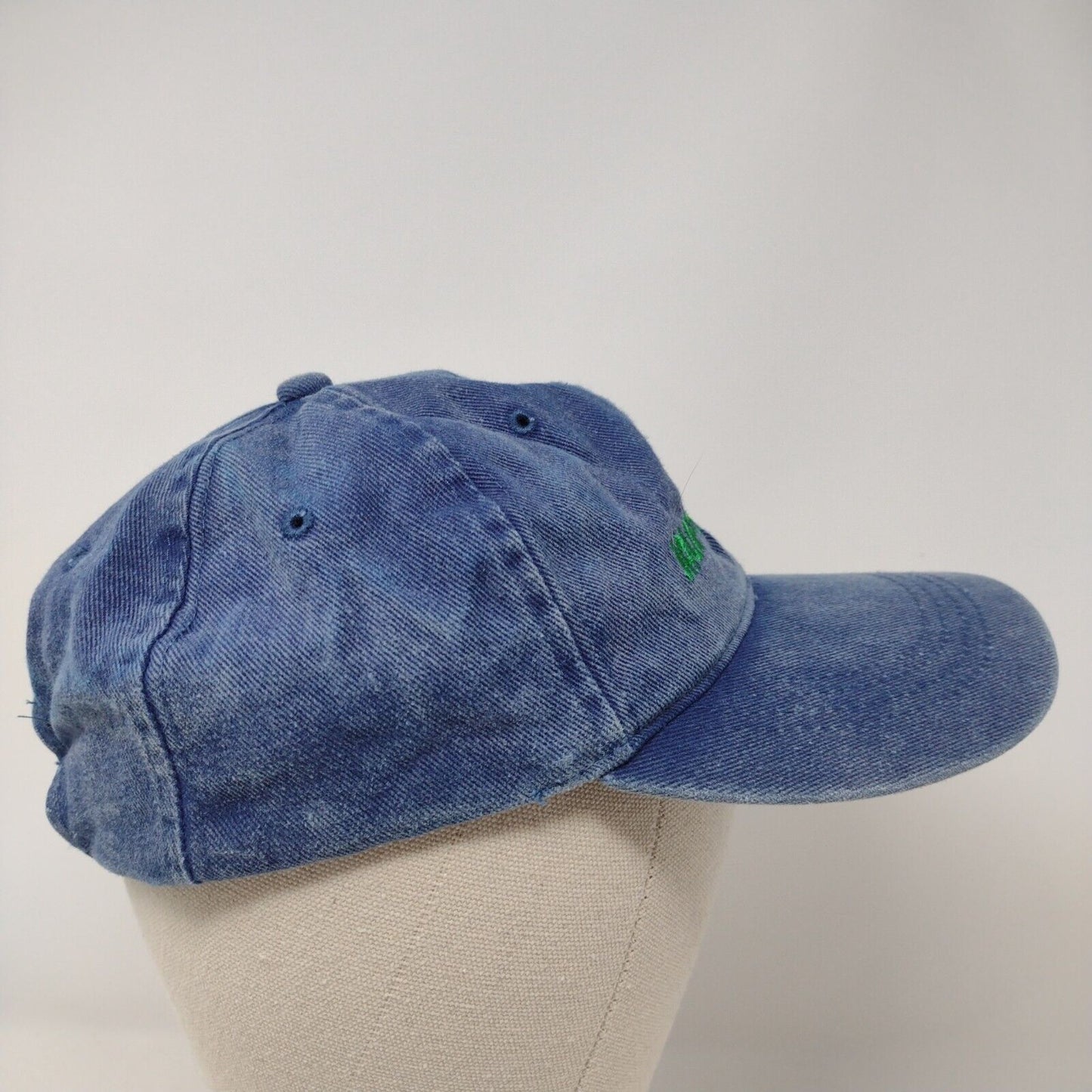 Jalapeño Open Strapback Hat Blue OSFA Embroidered Denim 6 Panel Otto Cap