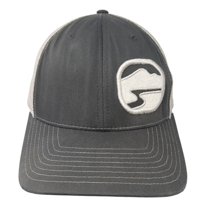 Richardson Snapback Mesh Back Trucker Hat Gray One Size Embroidered