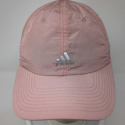 Adidas Baseball Cap Pink One Size Nylon Adjustable Embroidered Logo Sport Hat