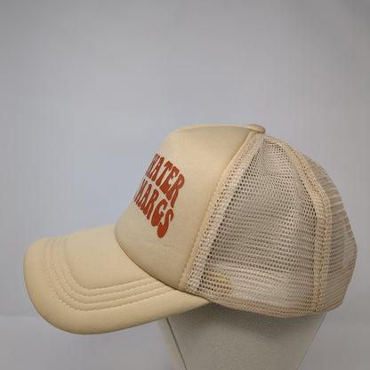 Save Water Drink Margs Snapback Trucker Hat Tan One Size Adjustable Mesh Back