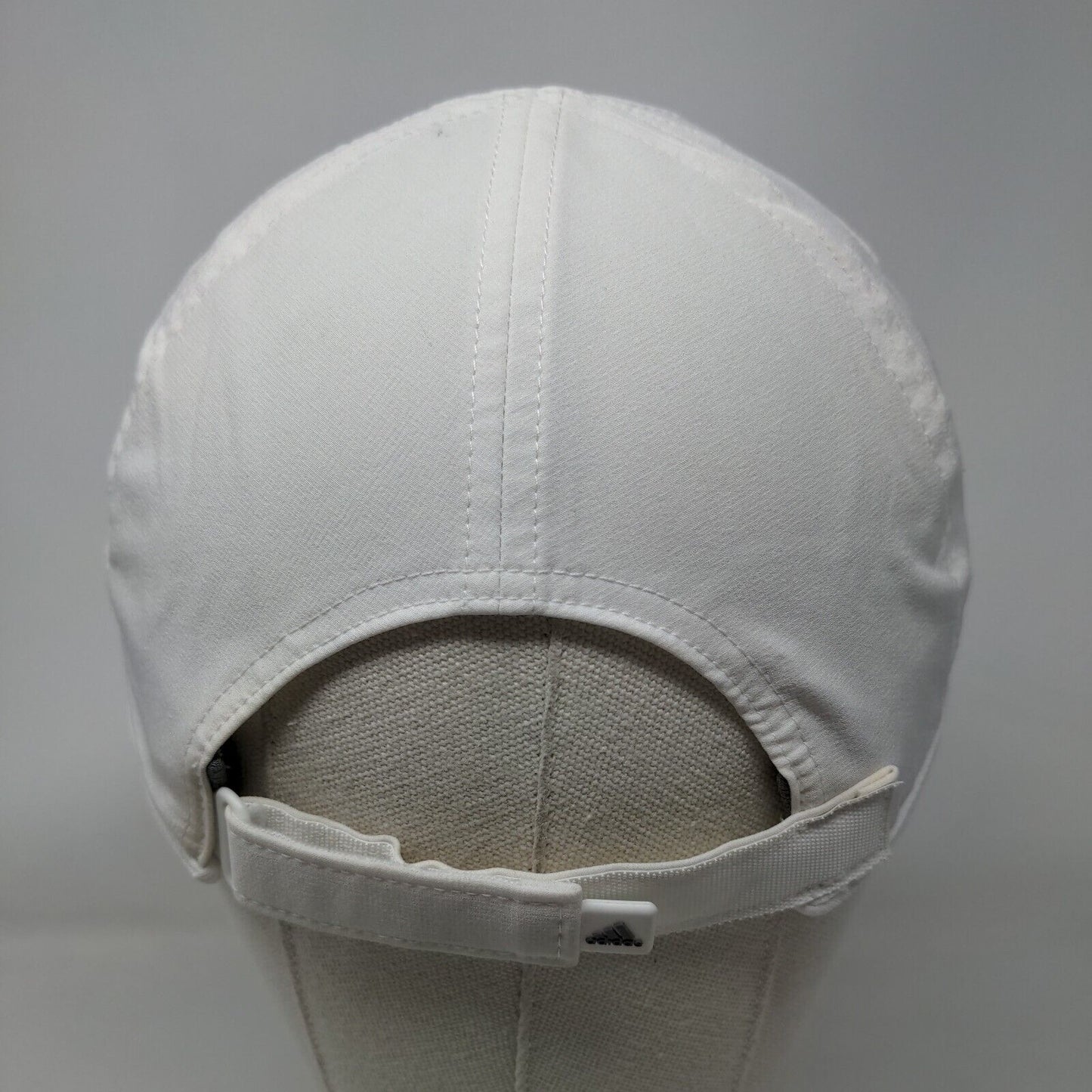 Adidas Aeroready Strapback Hat White One Size Adjustable Breathable 6 Panel