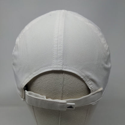 Adidas Aeroready Strapback Hat White One Size Adjustable Breathable 6 Panel