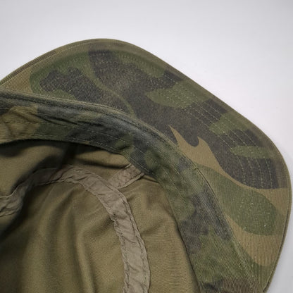 Army Cap Green Woodland Camo Flat Top One Size Hat Military Style Patrol Cadet