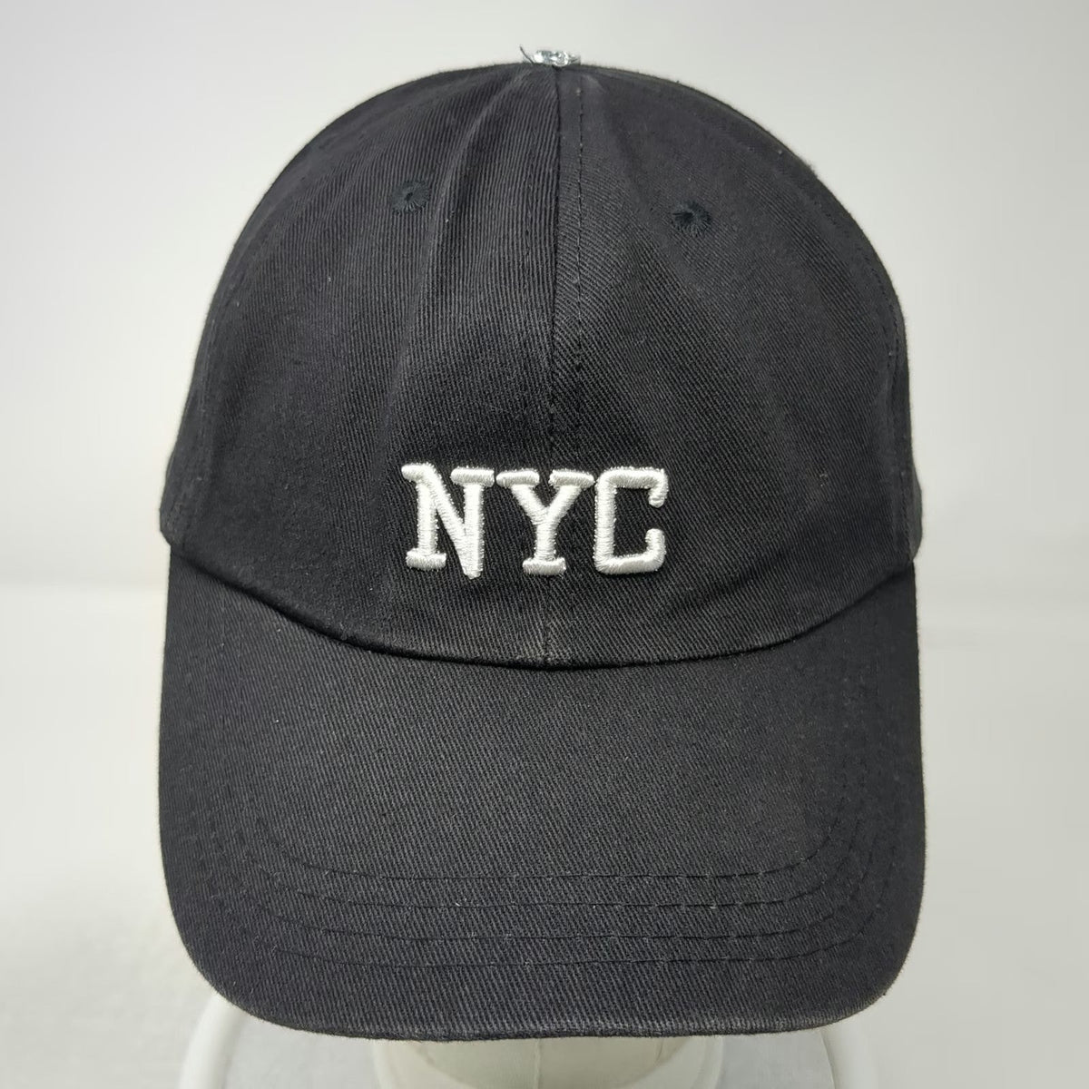 Black Baseball Cap One Size NYC 1987 Side Embroidery Cotton Adjustable Hat