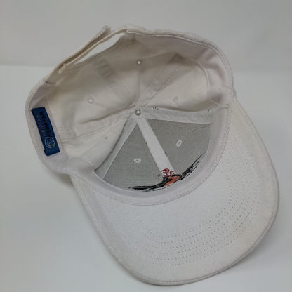 Kilauea Hawaii Strapback Hat White One Size Embroidered Hawaiian Headwear