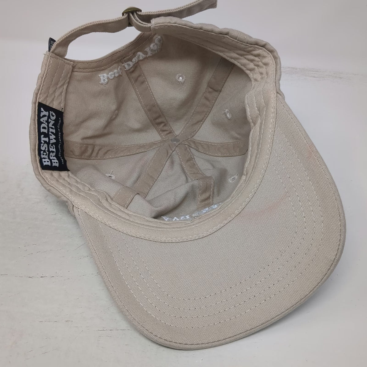 Best Day Brewing Baseball Cap Beige One Size Slideback Best Day Yet Sun Logo Hat