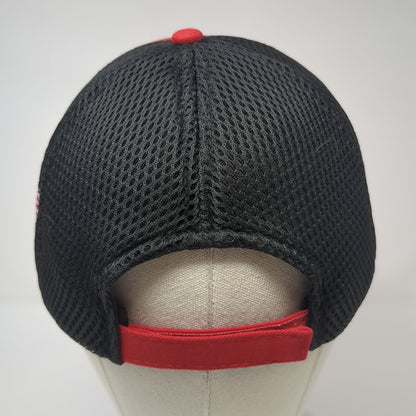 SmithRV Strapback Baseball Cap Red One Size Adjustable Patriotic 360 Apparel