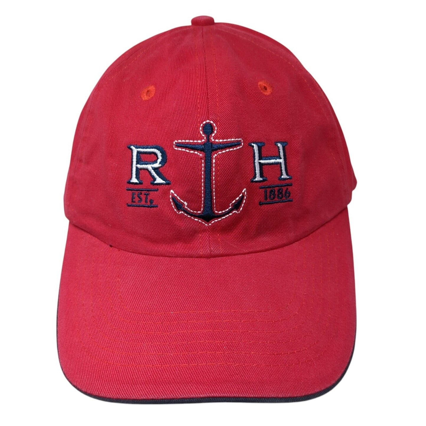 RH Anchor Est. 1886 Slideback Hat Red One Size Roche Harbor Embroidered