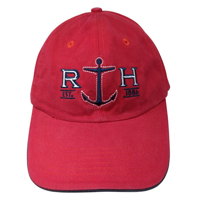RH Anchor Est. 1886 Slideback Hat Red One Size Roche Harbor Embroidered