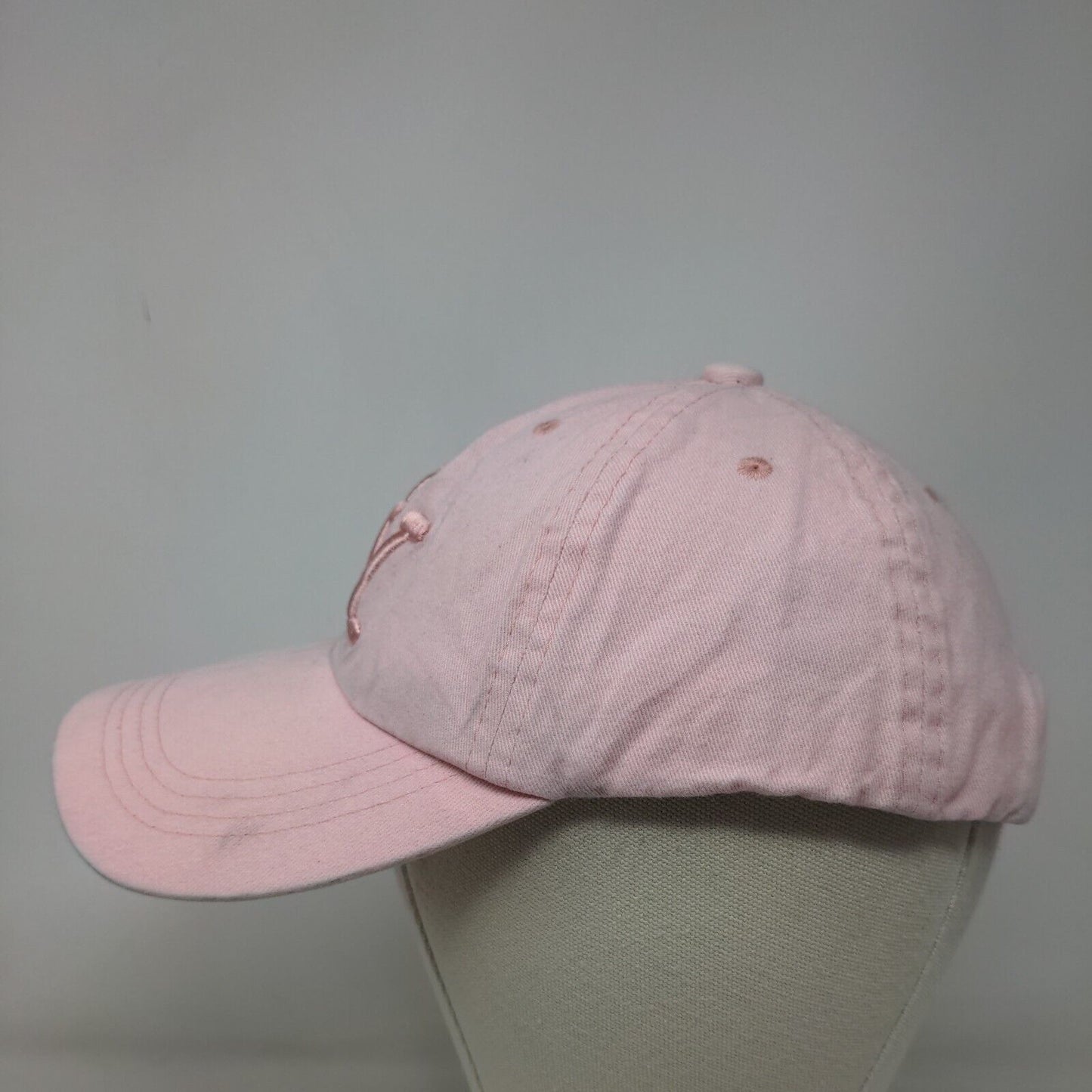 New York City Slideback Hat Pink One Size Embroidered Vent Holes 6 Panel