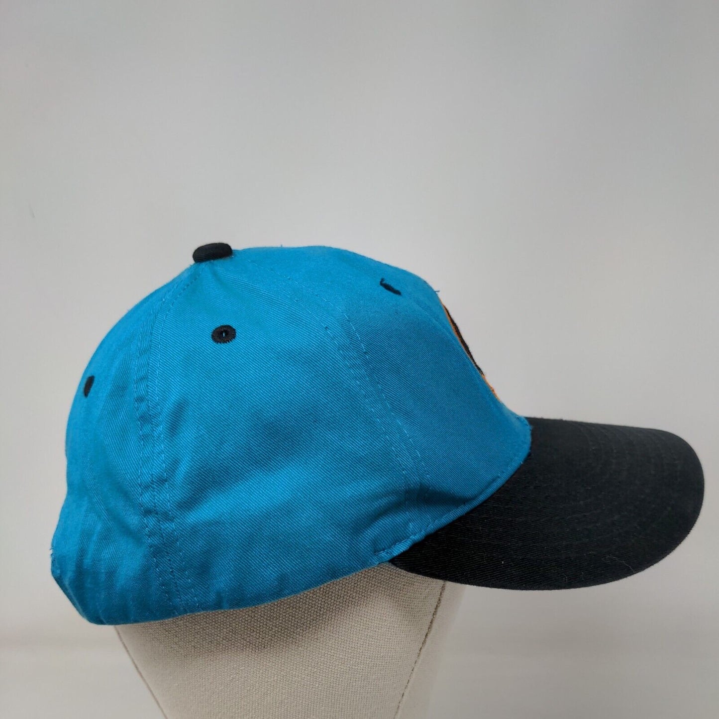 Monogram Snapback Hat Blue OSFM Embroidered Adjustable Colorblock