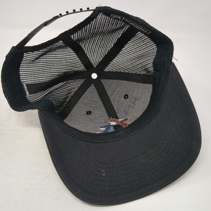 Richardson Trucker Hat Black Size Small AztecEnergy Mesh Snapback Logo Work