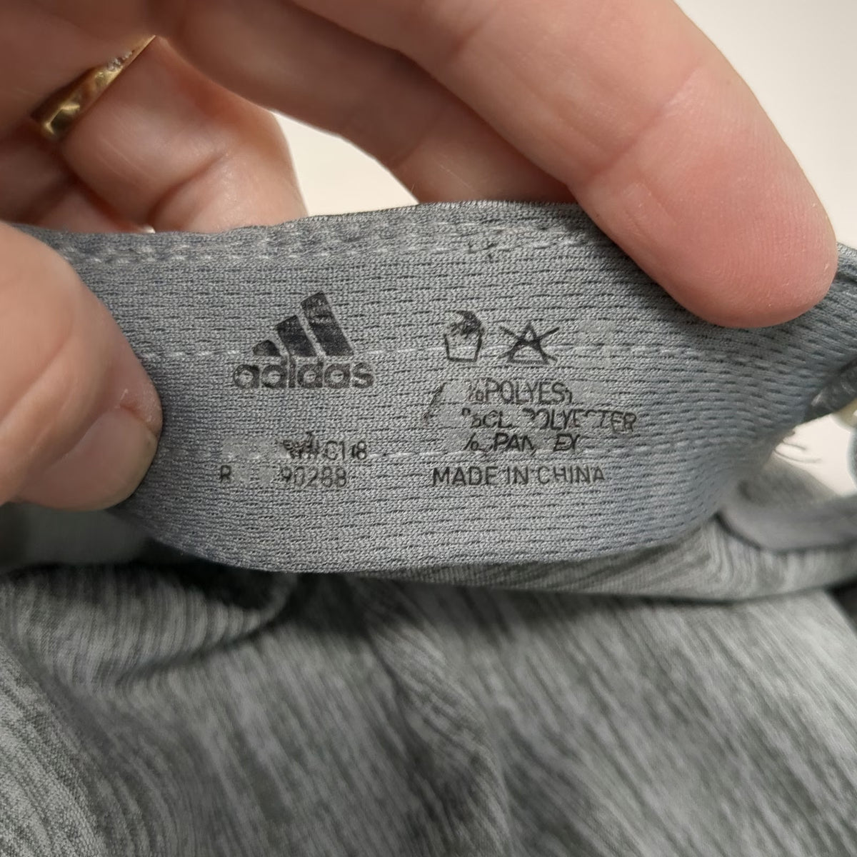 Adidas Army Cap Gray One Size Strapback Heathered Lightweight Side Logo Hat