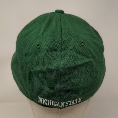 Nike Team Michigan State Fitted Hat Green White OSFM Embroidered Logo