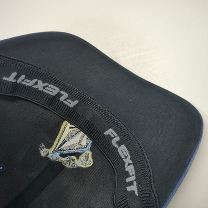 Volcom Baseball Cap Blue M Hawaii Stone Logo Flexfit Hat Embroidered Islands