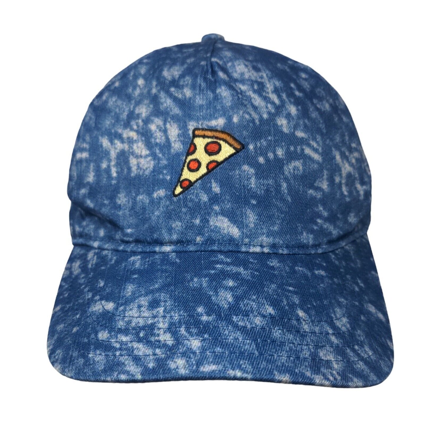 Pizza Embroidered Slideback Hat Blue One Size Adjustable Embroidered 6 Panel