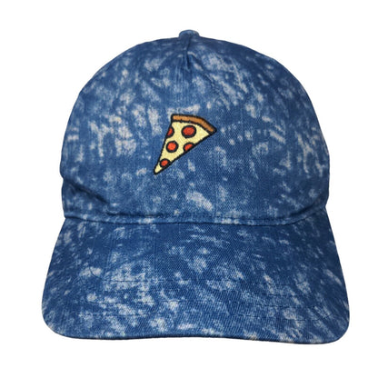 Pizza Embroidered Slideback Hat Blue One Size Adjustable Embroidered 6 Panel
