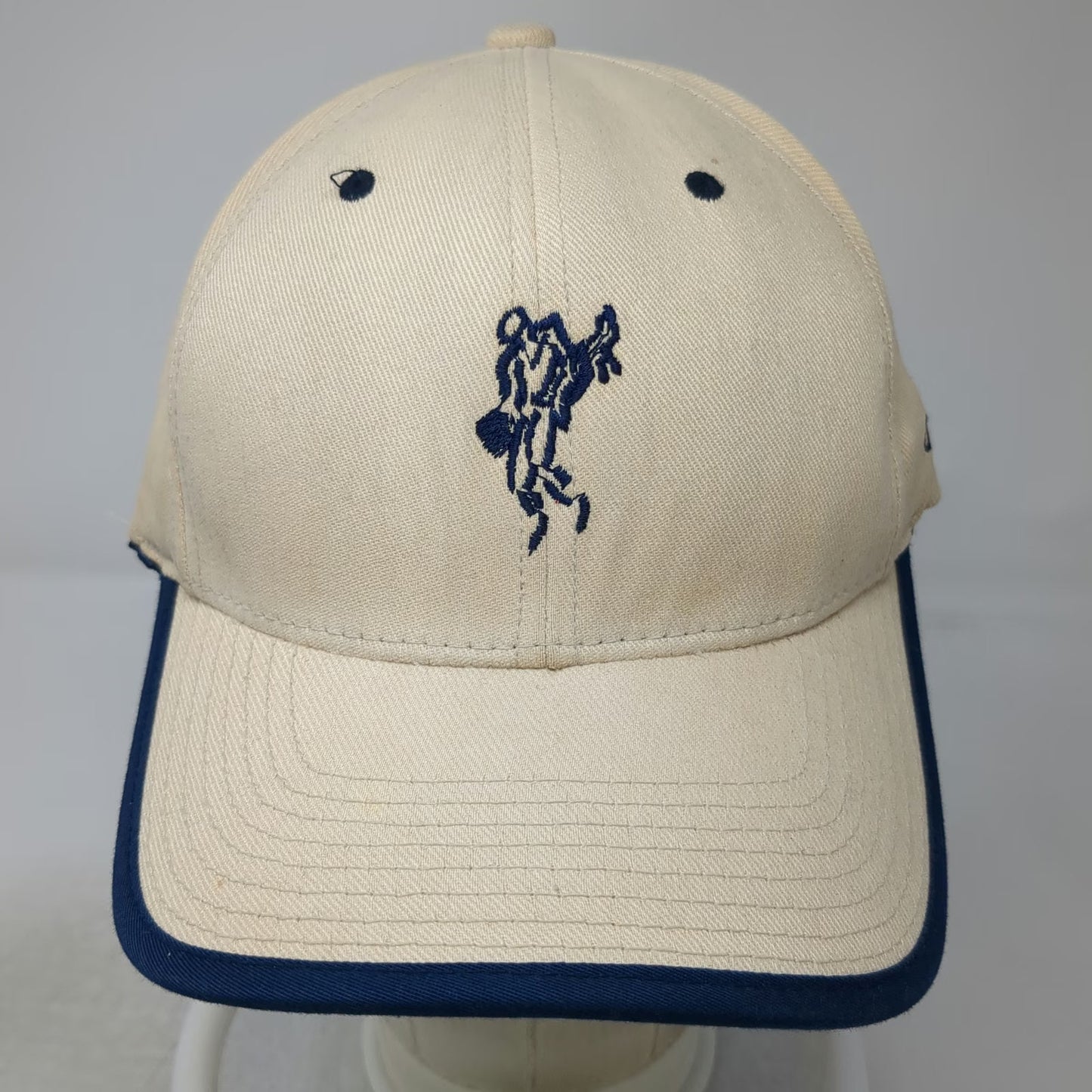 Ashworth Baseball Cap Beige L-XL Golf Swing O'Haras Lion Logo Hat Stretch