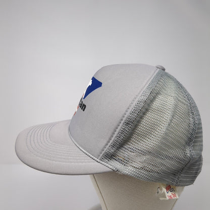 Vartan Snapback Mesh Back Rope Trucker Hat Gray One Size Solid Otto