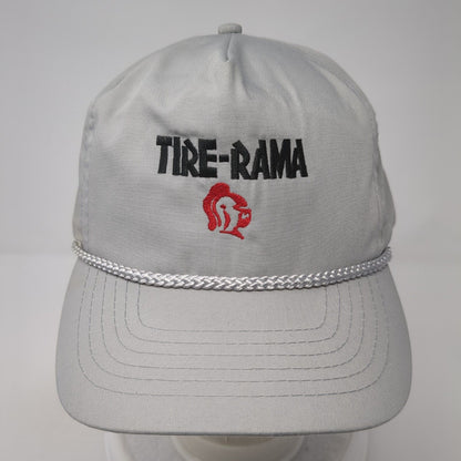 Tire-Rama Slideback Hat Gray One Size Adjustable Embroidered Rope Otto Cap