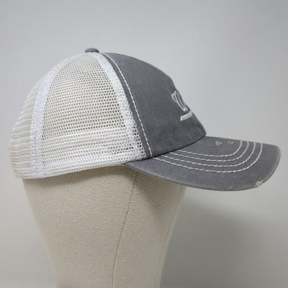 David and Young Trucker Hat Gray One Size Snapback Wolves ASA Mesh Distressed
