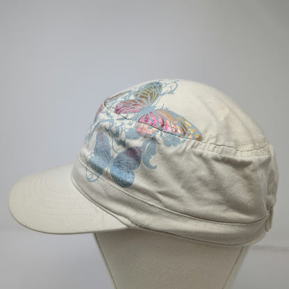 ABG Accessories Army Cap Beige One Size Butterfly Graphic Foil Elastic Back Hat
