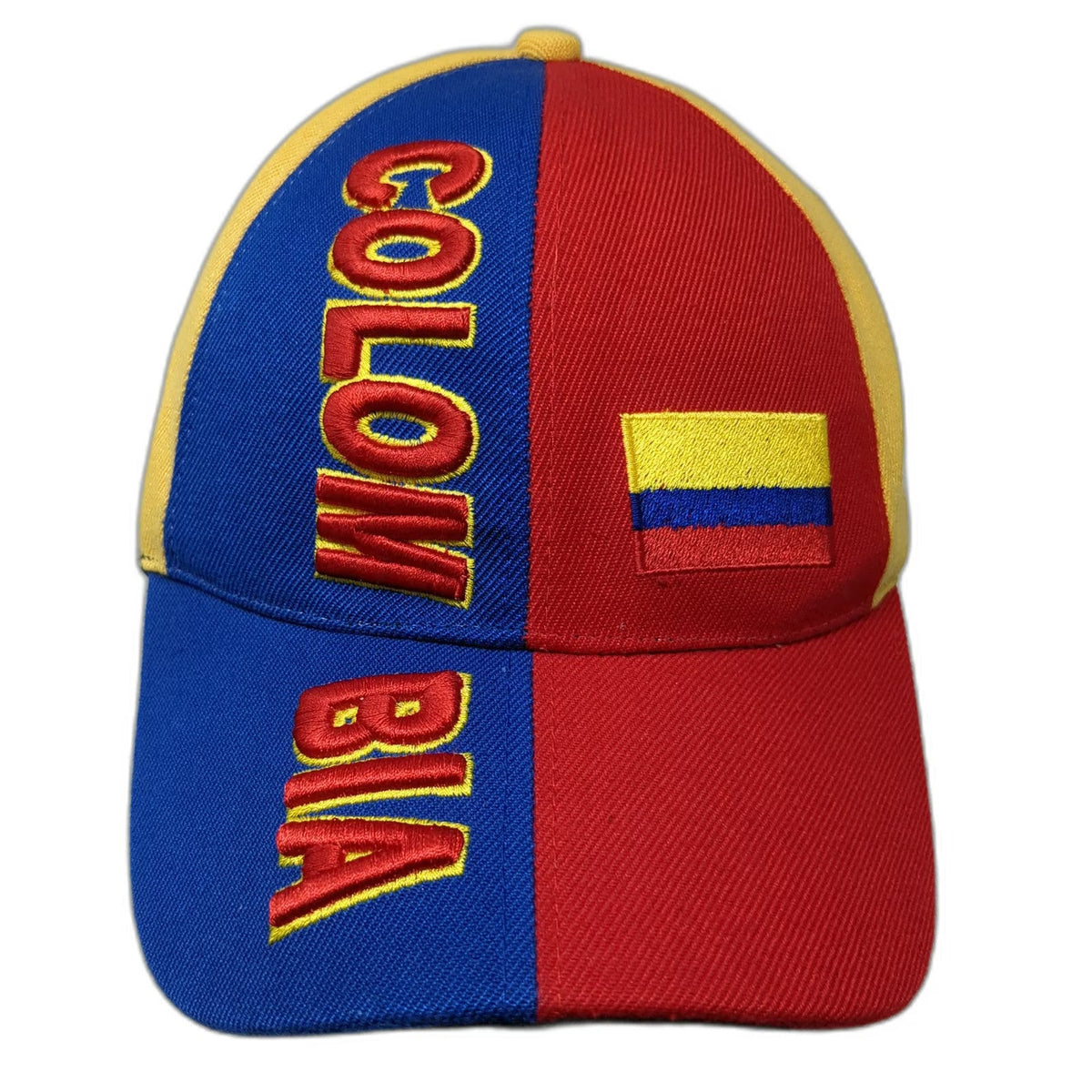 Blue Red Yellow Baseball Cap Colombia Flag One Size Strapback Hat South America